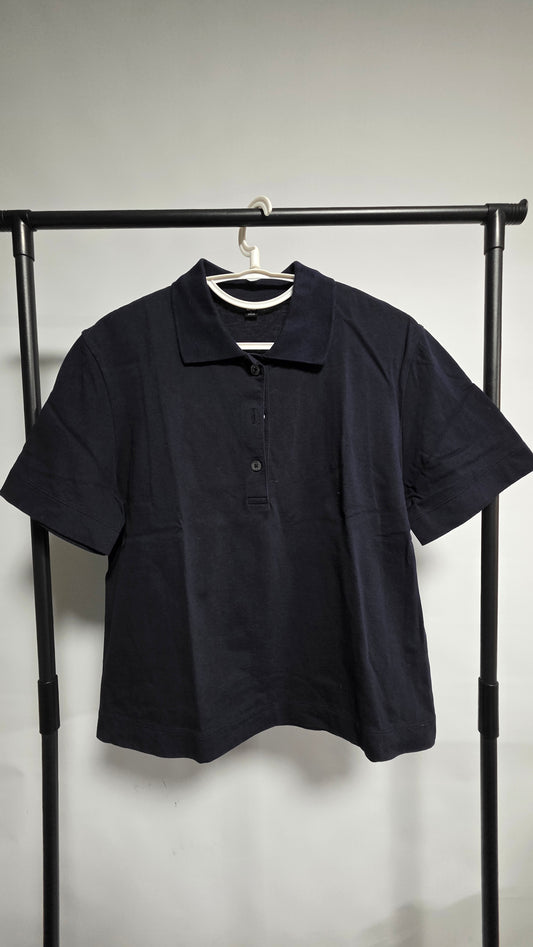 Pre-loved Uniqlo Cropped Relaxed Short Sleeve Polo Shirt